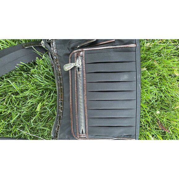 Brighton  Jewelry  Shoulder Handbag New Gold Plush Nylon Bag Designer Purse Glam - Picture 6 of 6